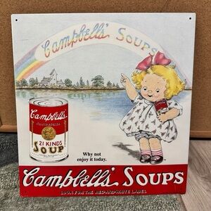 1993 Campbell’s Soup Sign #7 Rainbow Girl AAA